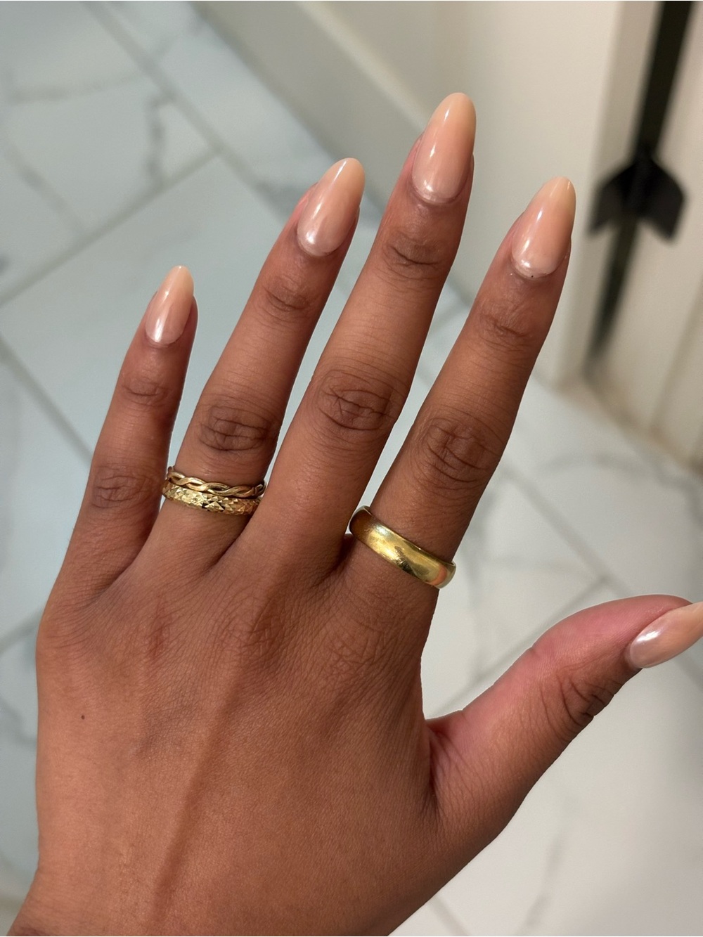 Solid gold domed band 3g, pre-owned solid 18k yellow gold ring